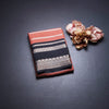 Semi Mysore Silk Peach Zari Stripes Saree