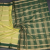 Semi Mysore Silk Lime Green Zari Stripes Saree