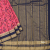Semi Mysore Silk Fiery Rose Pink Floral Printed Saree