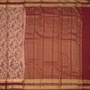 Semi Mysore Silk Peach Floral Printed Saree