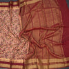 Semi Mysore Silk Peach Floral Printed Saree