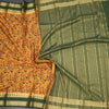 Semi Mysore Silk Mango Yellow Floral Printed Saree 02