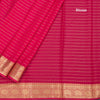 Semi Mysore Silk Rani Pink Zari Stripes Saree