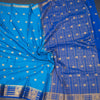 Semi Mysore Silk Azure Blue Zari Worked Saree 02