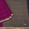 Semi Mysore Silk Wine Zari Worked Saree