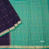 Semi Mysore Silk Navy Blue Zari Worked Saree