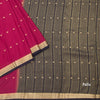 Semi Mysore Silk Dark Pink Zari Worked Saree