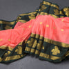 Semi Mysore Silk Peach Zari Worked Saree 02