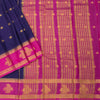 Semi Mysore Silk Dark Blue Zari Worked Saree