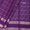 Semi Mysore Silk Purple Zari Stripes Saree