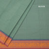 Chettinad Cotton Pista Green Thread Embossed Saree