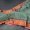 Chettinad Cotton Pista Green Thread Embossed Saree