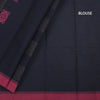 Chettinad Cotton Black Thread Embossed Saree
