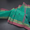 Chettinad Cotton Mint Green Thread Embossed Saree