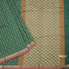Chettinad Cotton Dark Green Thread Embossed Saree
