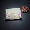 Organza Light Green Floral Thread Embroidered Saree