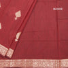 Semi Silk Maroon Zari Worked Saree 02