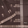 Semi Silk Dark Brown Zari Worked Saree