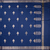 Semi Silk Dark Blue Zari Worked Saree
