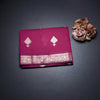 Semi Silk Dark Pink Zari Worked Saree 02