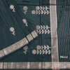 Semi Silk Bottle Green Zari Worked Saree 02