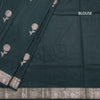 Semi Silk Bottle Green Zari Worked Saree 02