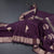 Semi Silk Dark Purple Zari Worked Saree 02