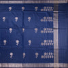 Semi Silk Dark Blue Zari Worked Saree 02