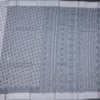 Chanderi Cotton Grey Printed Saree 02