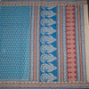 Chanderi Cotton Blue Printed Saree 03