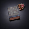 Chanderi Cotton Dark Brown Printed Saree