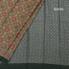 Chanderi Cotton Olive Green Printed Saree 02