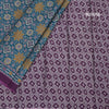 Chanderi Cotton Peacock Blue Printed Saree
