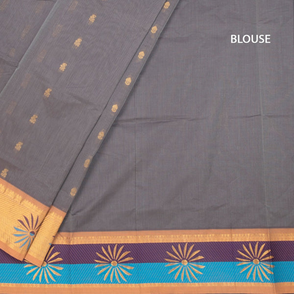 KTSR41976-4-Venkatagiri-Cotton-Grey-Zari-Worked-Saree-blouse