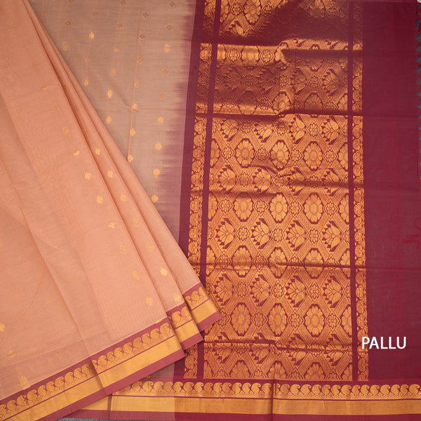 KTSR41981-3-Venkatagiri-Cotton-Peach-Zari-Worked-Saree-pallu