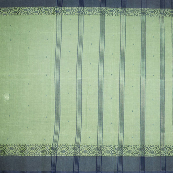 KTSR41989-2-Bengali-Cotton-Light-Green-Saree-With-Thread-Buttas-full-veiw