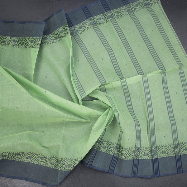 KTSR41989-5-Bengali-Cotton-Light-Green-Saree-With-Thread-Buttas-crush