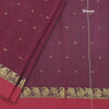 Bengali Cotton Dark Pink Saree With Thread Buttas