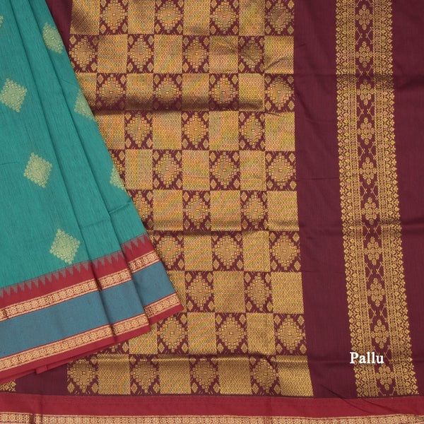KTSR41995-3-Kalyani-Cotton-Jade-Green-Zari-Worked-Saree-pallu