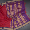 Kalyani Cotton Red Zari Worked Saree