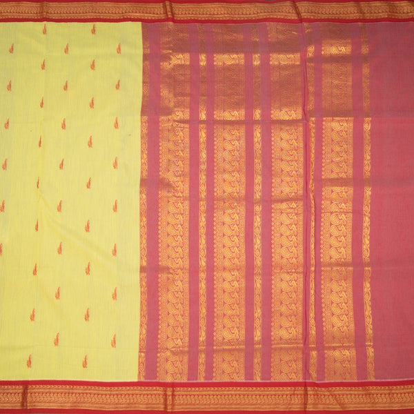 KTSR42004-2-Kalyani-Cotton-Yellow-Zari-Worked-Saree-full-veiw