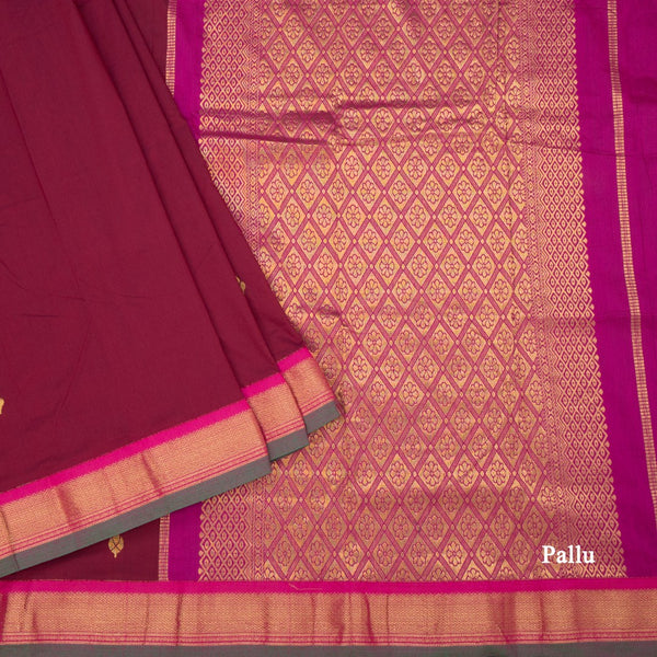 KTSR42008-3-Kalyani-Cotton-Maroon-Zari-Worked-Saree-pallu