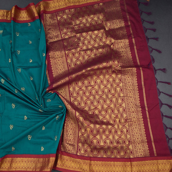 KTSR42012-5-Kalyani-Cotton-Peacock-Green-Zari-Worked-Saree-crush