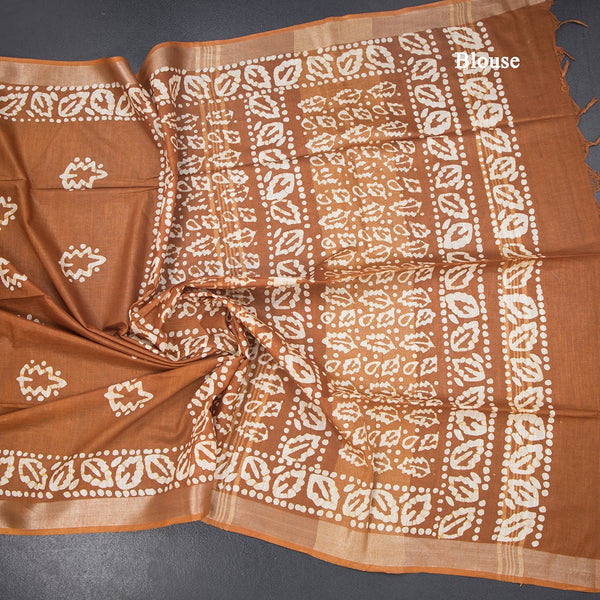 KTSR42019-5-Semi-Linen-Cinnamon-Brown-Shibori-Printed-Saree-crush