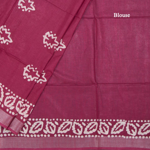 KTSR42020-4-Semi-Linen-Wine-Shibori-Printed-Saree-blouse