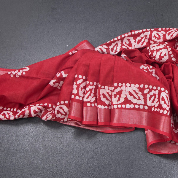 KTSR42021-Semi-Linen-Red-Shibori-Printed-Saree-main
