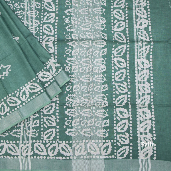 KTSR42022-3-Semi-Linen-Jade-Green-Shibori-Printed-Saree-pallu