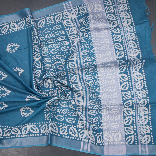 KTSR42023-5-Semi-Linen-Teal-Blue-Shibori-Printed-Saree-crush