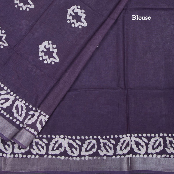 KTSR42024-4-Semi-Linen-Dark-Violet-Shibori-Printed-Saree-blouse
