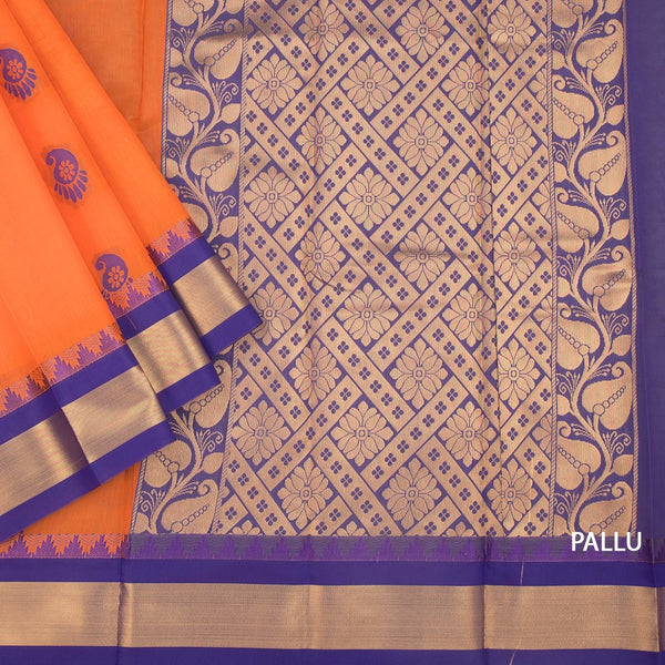 KTSR42026-3-Silk-Cotton-Dark-Orange-Zari-Worked-Saree-pallu